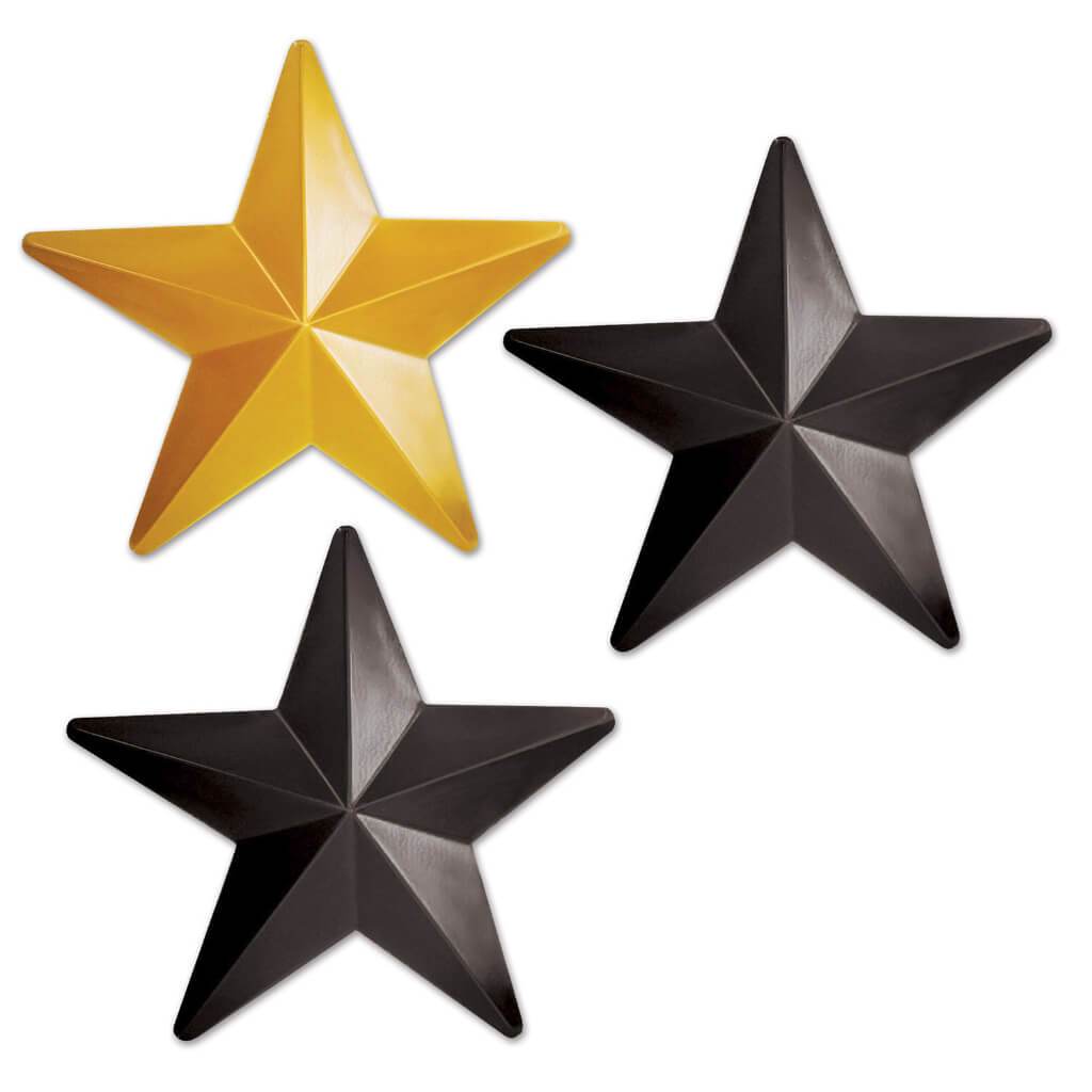 Plastic Stars Black &amp; Gold 