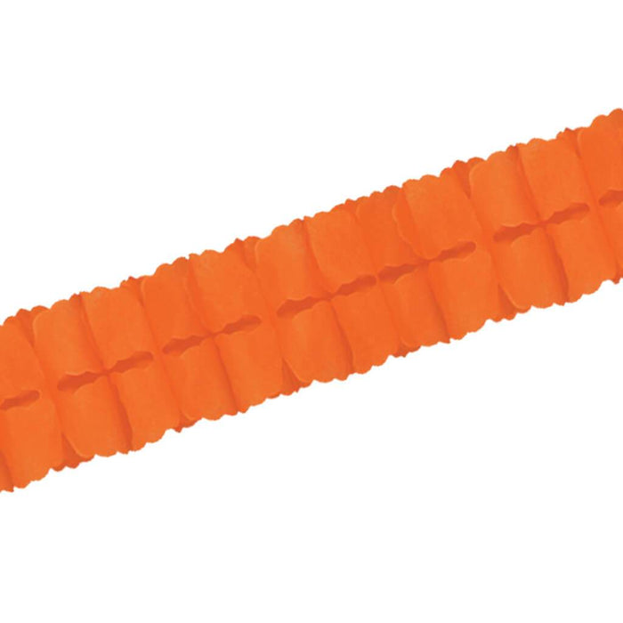Leaf Garland 4.5in x 12ft Orange 