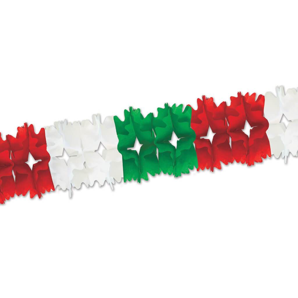 Pageant Garland 7in x 14ft 6in Red/White/Green 