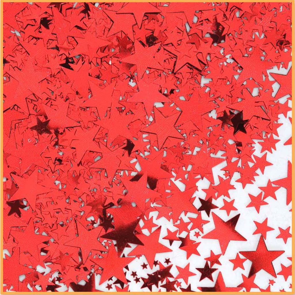 Confetti Red Stars 