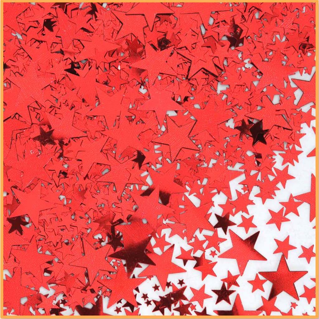 Confetti Red Stars 