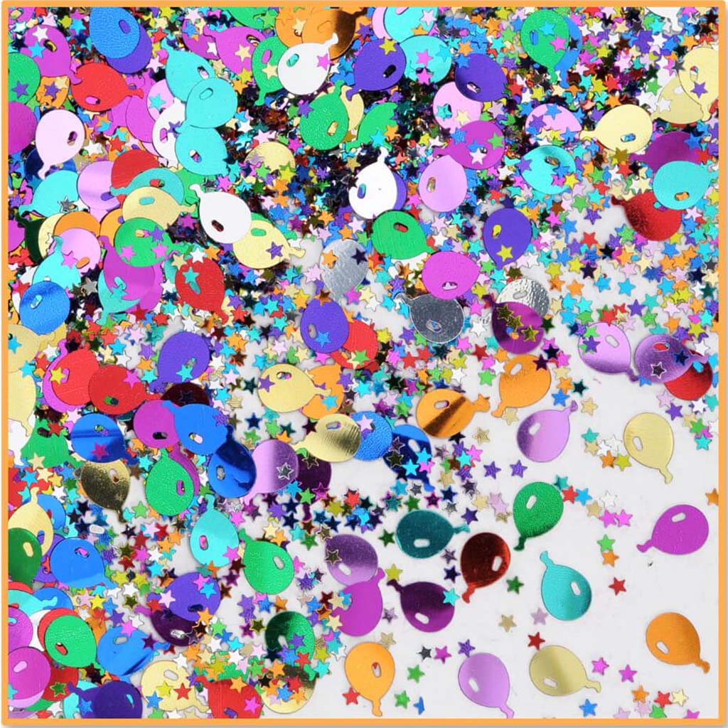 Confetti Balloons &amp; Stars Multicolor 