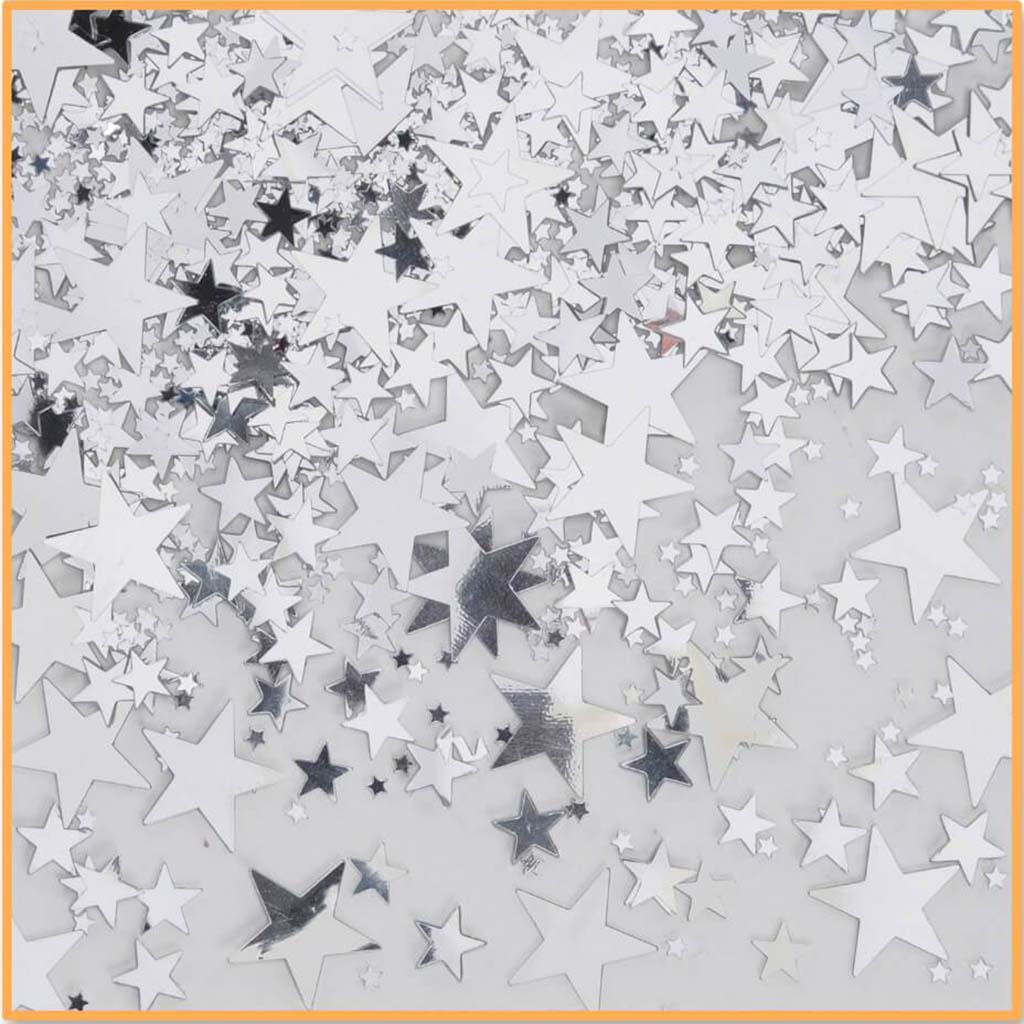 Confetti Silver Stars 