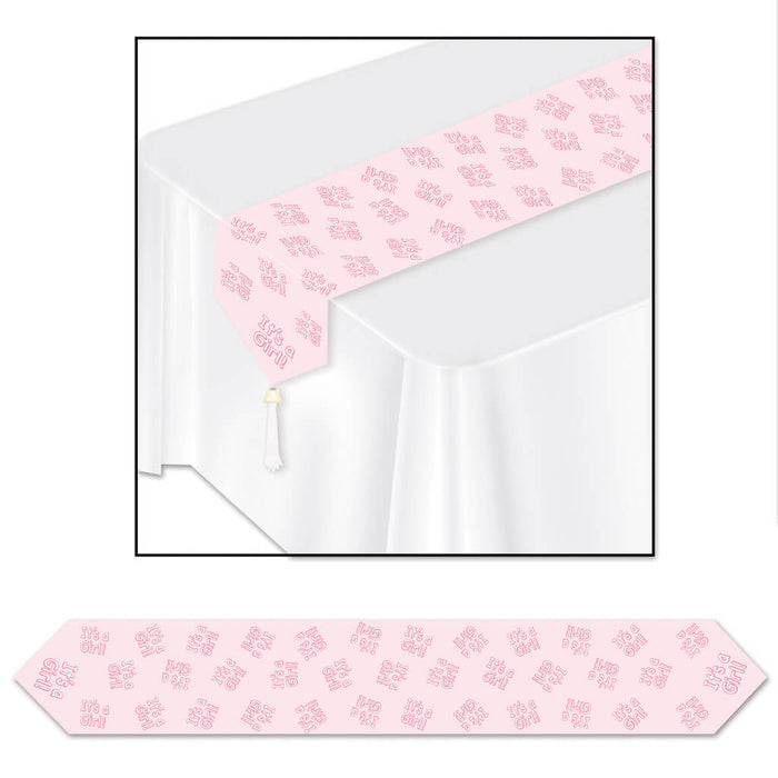 Printed It's A Girl! Table Runner 