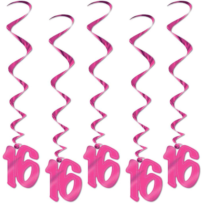 Whirls "16" 3ft Pink 