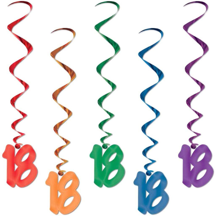 Whirls "18" 3ft Multicolor 