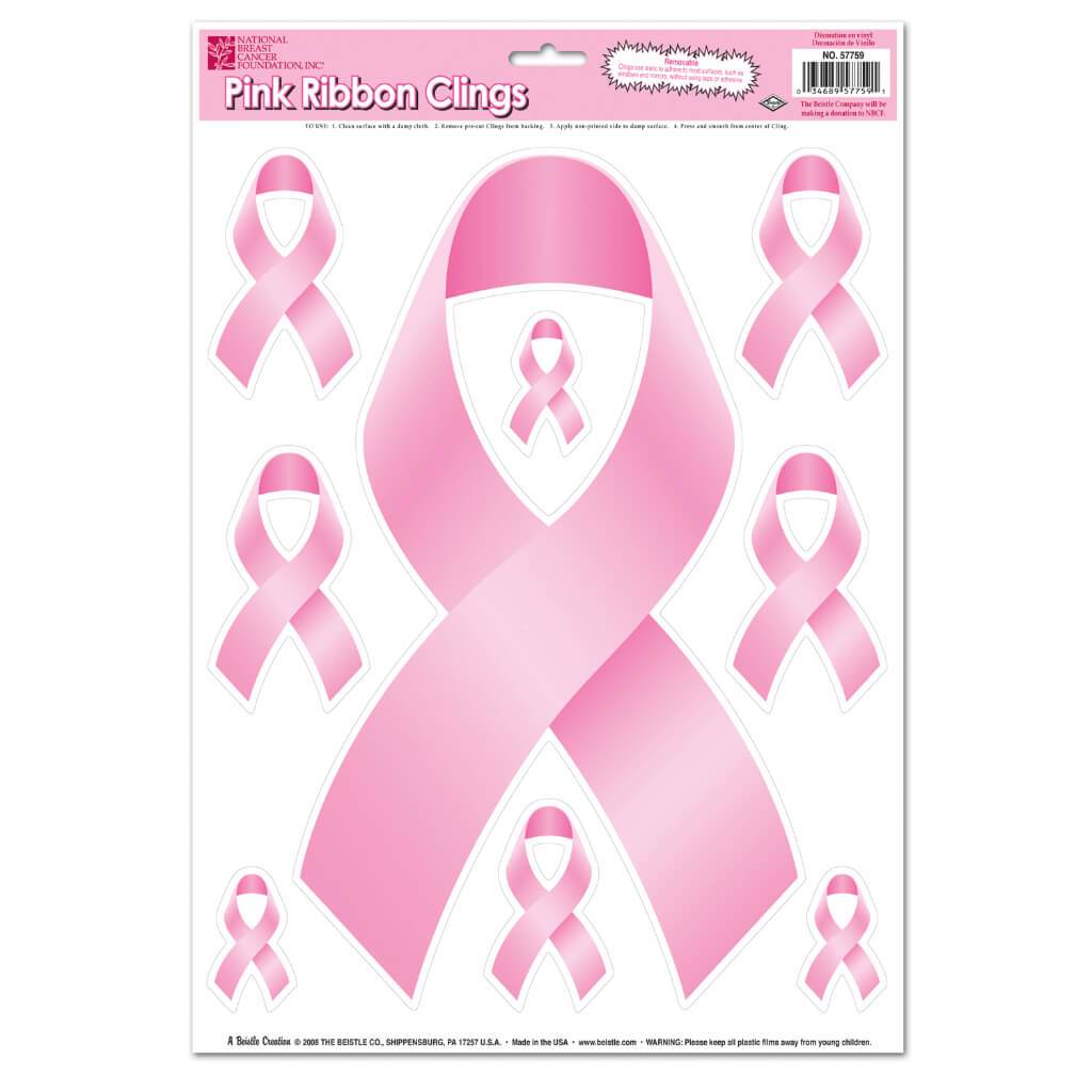 Clings Ribbon 12in x 17in Pink 