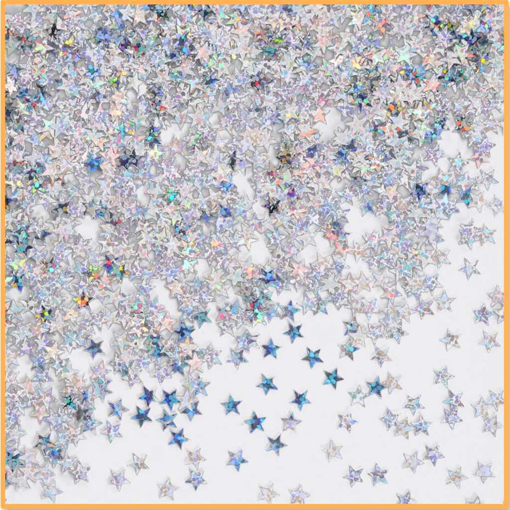 Silver Holo Stars Confetti 