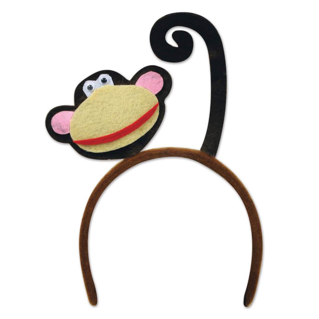 Monkey Headband with Snap-On Head band 