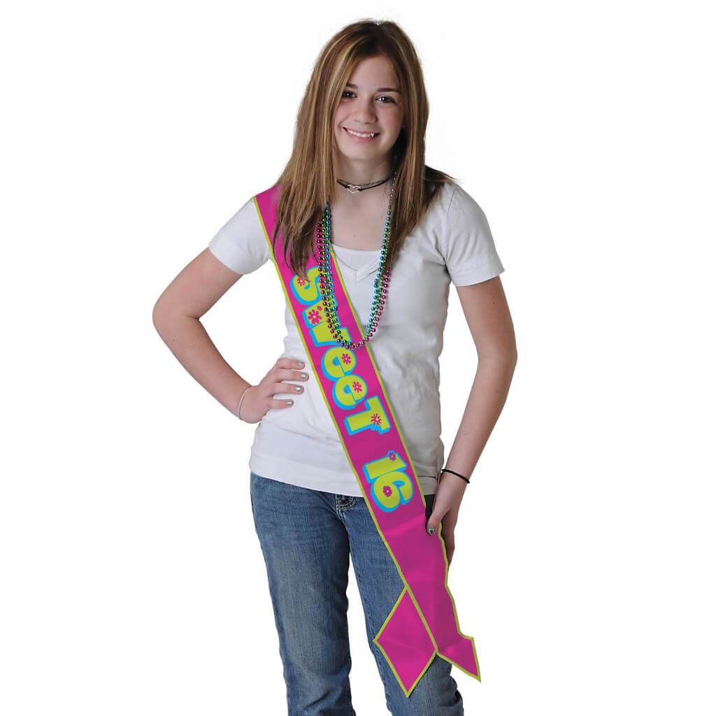 Sweet 16 Satin Sash 