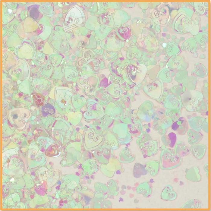 Confetti Iridescent Hearts 