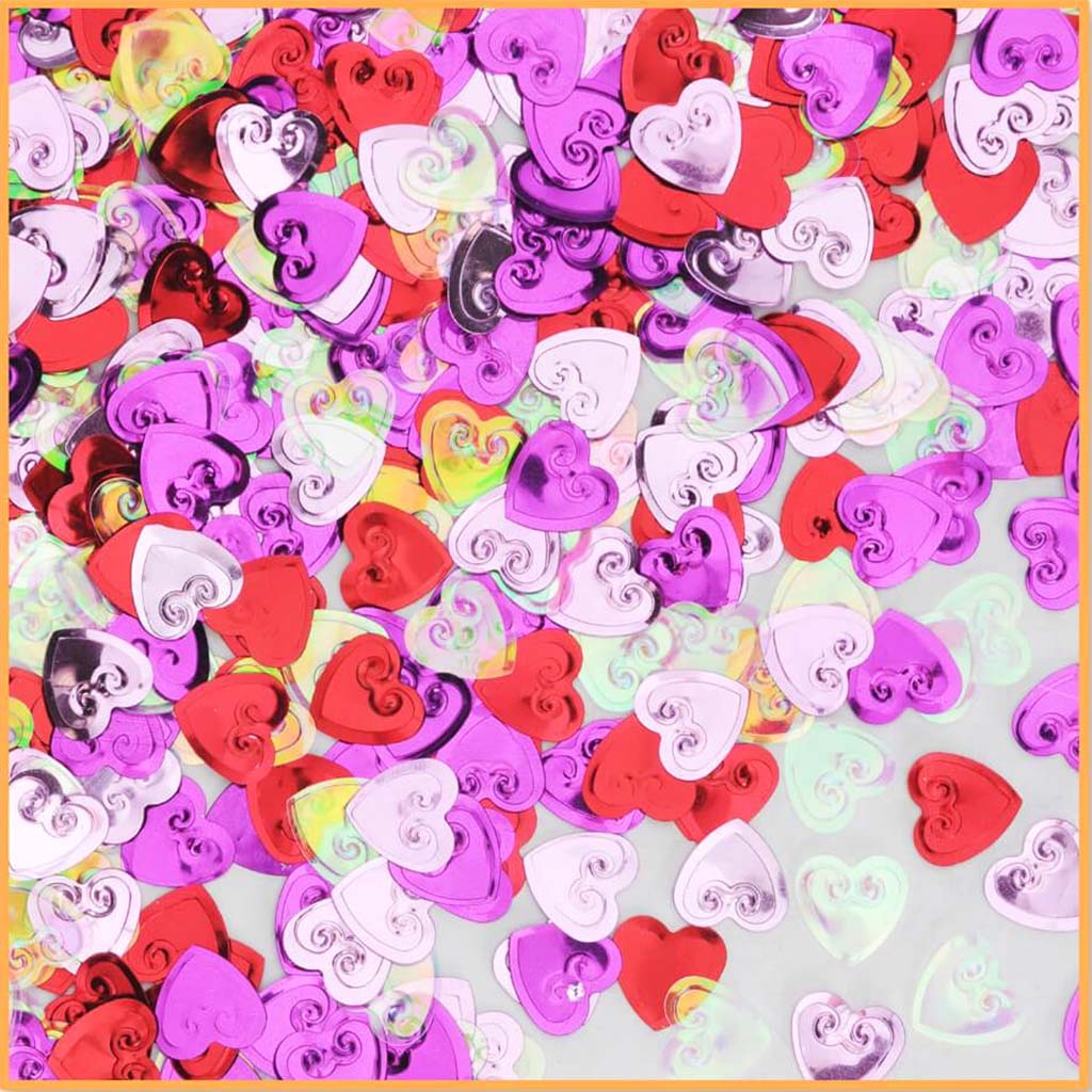 Confetti Embossed Hearts Multicolor 