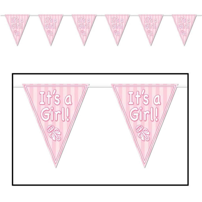 It's A Girl! Pennant Banner 