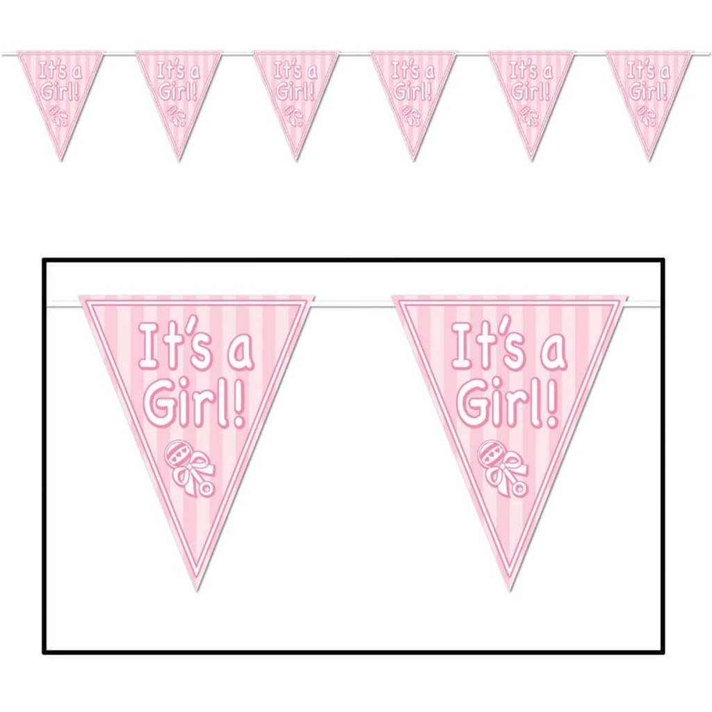 It's A Girl! Pennant Banner 