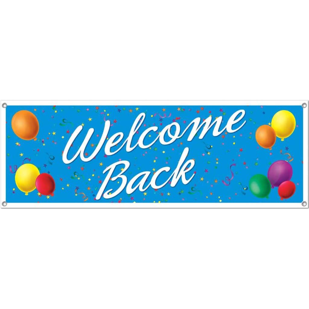 Welcome Back Sign Banner 