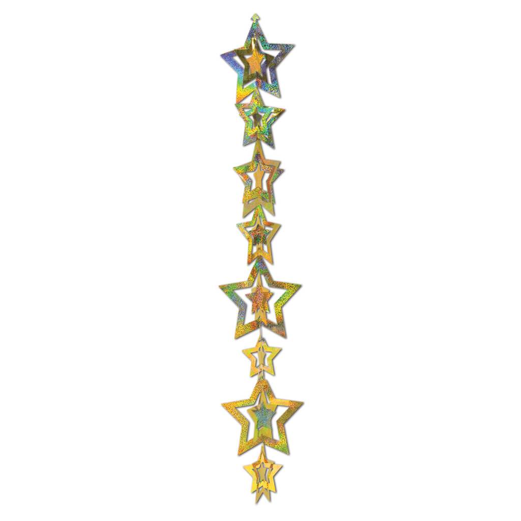 3D Prismatic Star Gleam 'N Garland 20in 