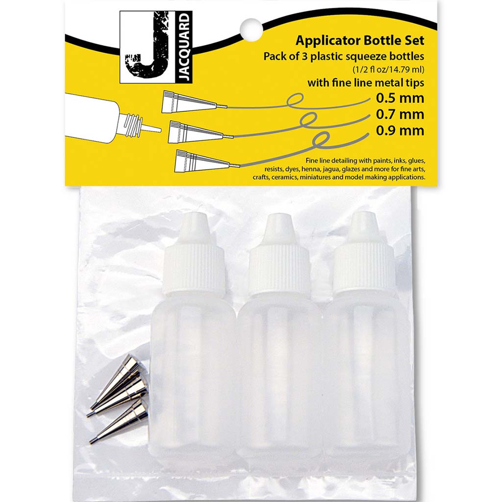 SQUEEZE BOTTLES WITH STAINLESS STEEL TIPS 5MM X 7MM X9MM 1/2OZ