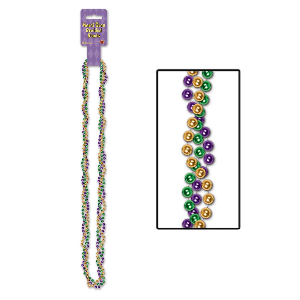 Mardi Grass Beads 33in 