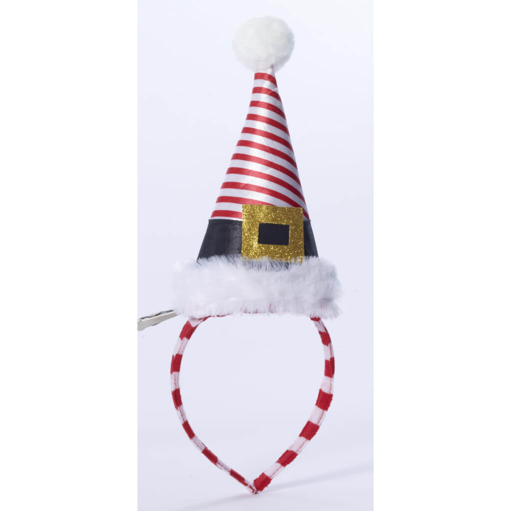 Mini Stripped Santa Hat On Headband