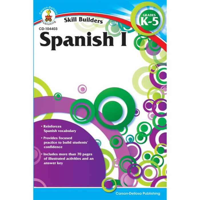 Skill Builders Spanish I Workbook Grade K-5 