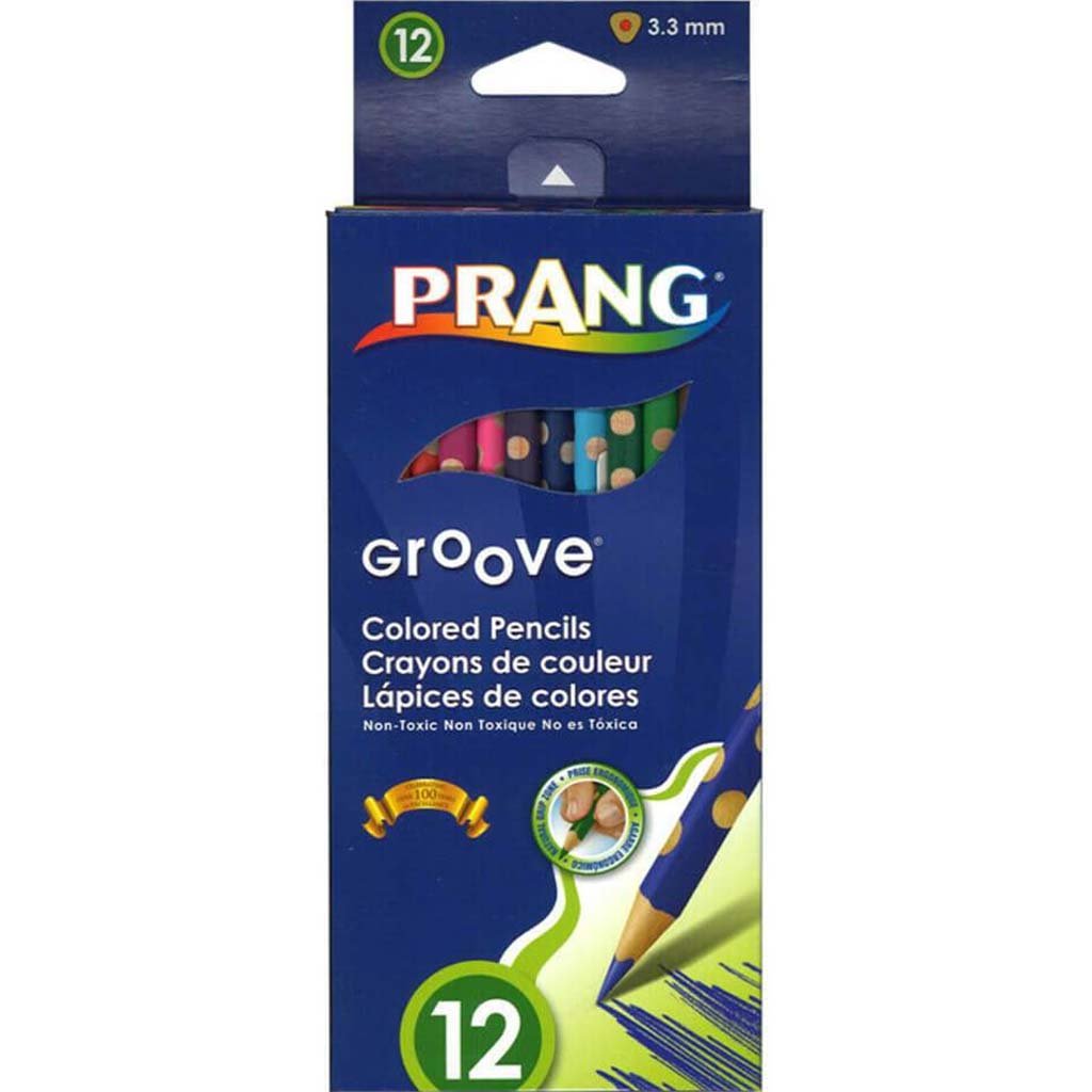 PRANG GROOVE COLORED PENCILS 12CT 