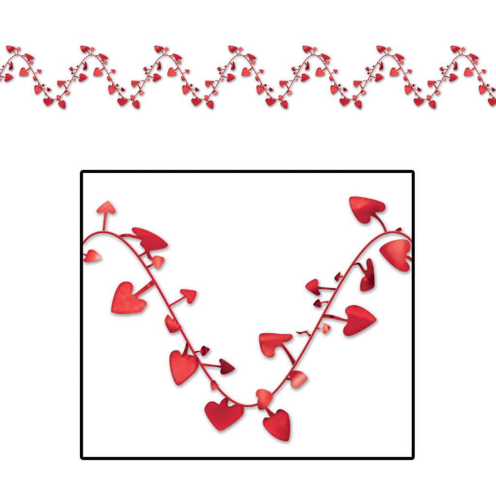 Valentine Garland 25in Red 