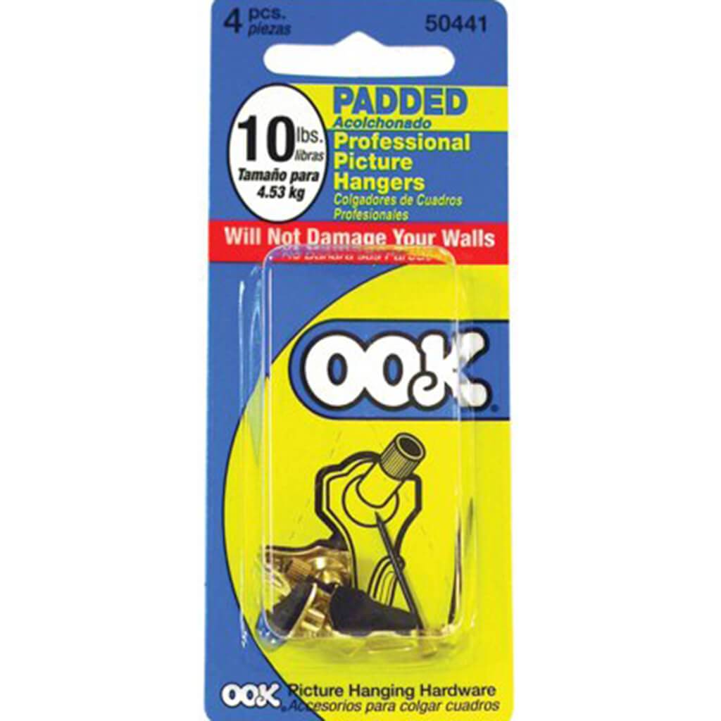 Padded Pro Professional Picture Hangers 10lbs 4pcs