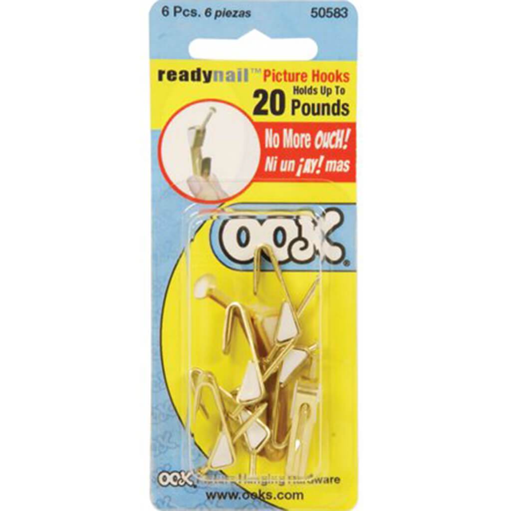 Ready Nail Conventional Picture Hook 20lbs 6pcs
