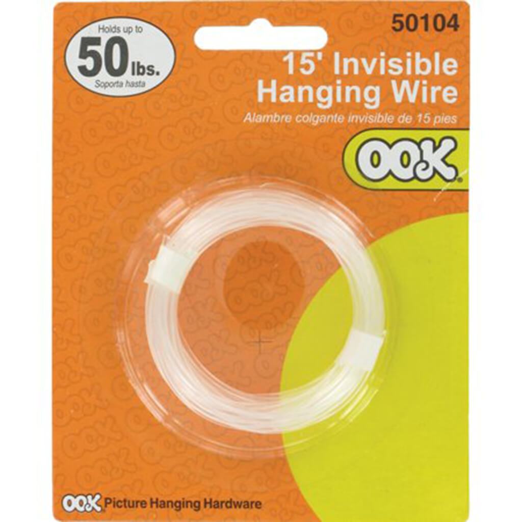 Plastic Coated Invisible Wire 15ft 50lb