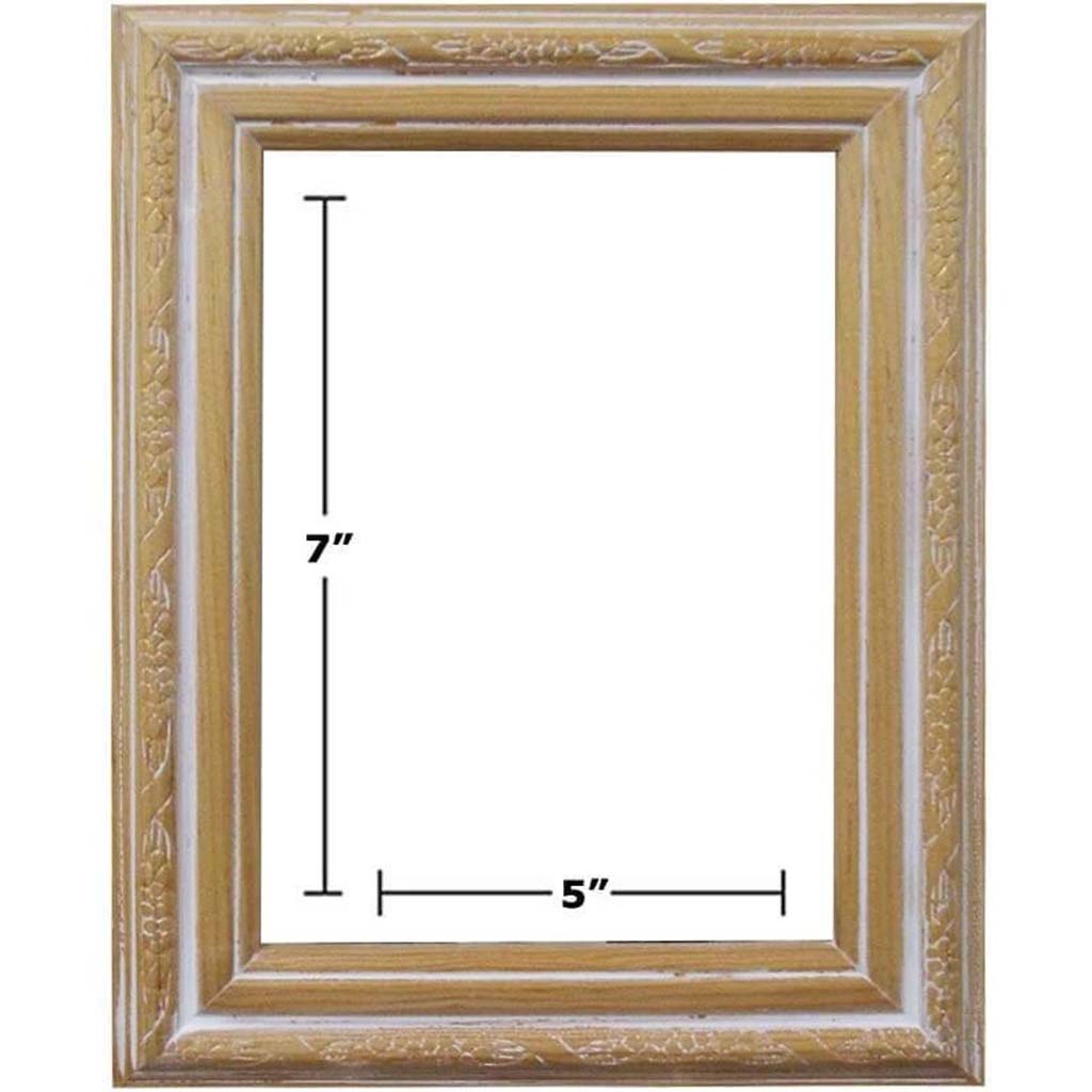EMBOSSED WHITE WASHED PICTURE FRAMES 5in x 7in 