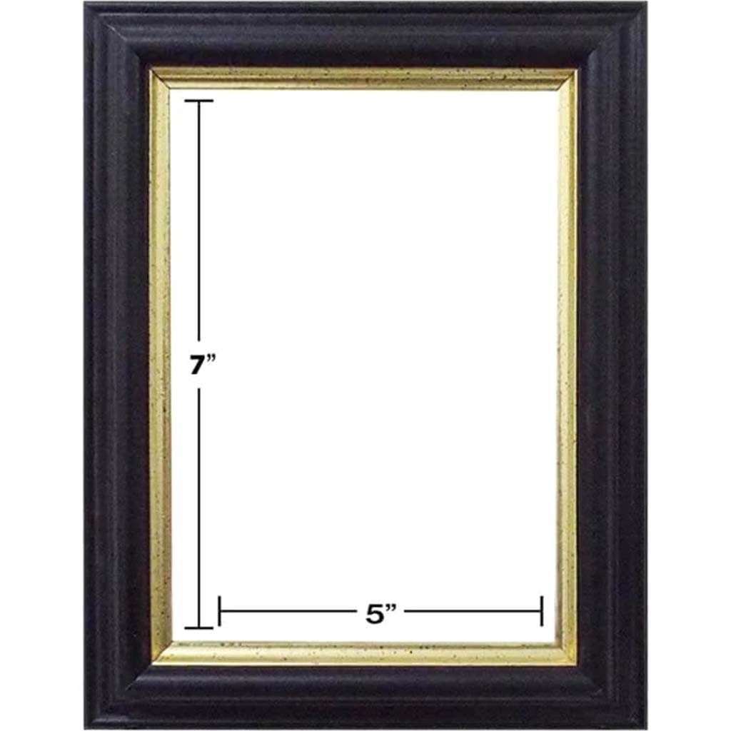 BLACK GOLD LIP PICTURE FRAMES 5IN X 7IN 