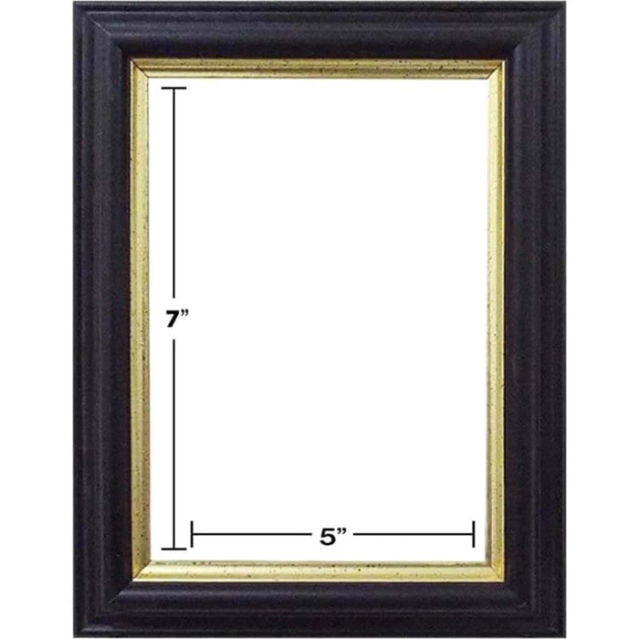 BLACK GOLD LIP PICTURE FRAMES 5IN X 7IN 