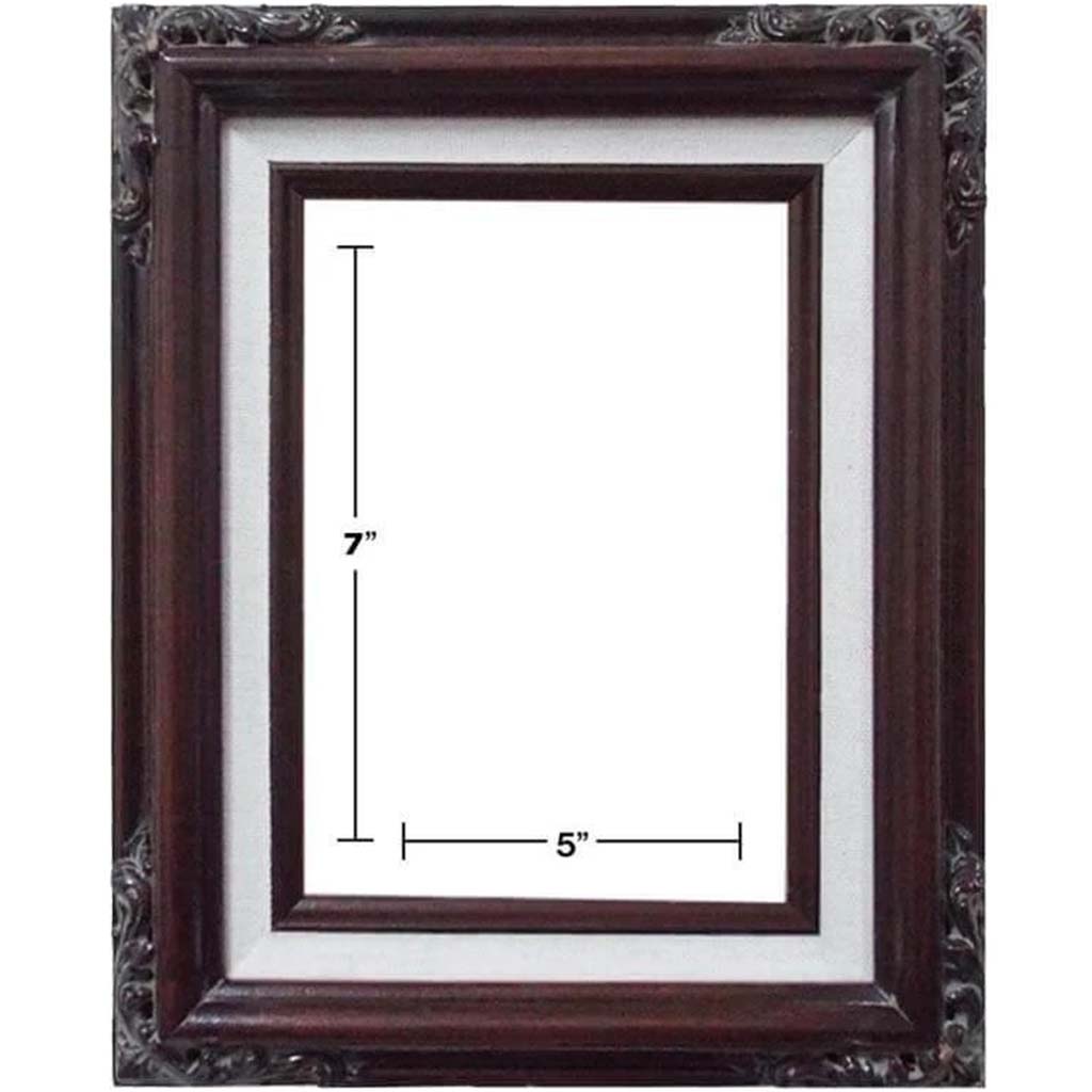 WALNUT W/OY PICTURE FRAMES 5in x 7in 