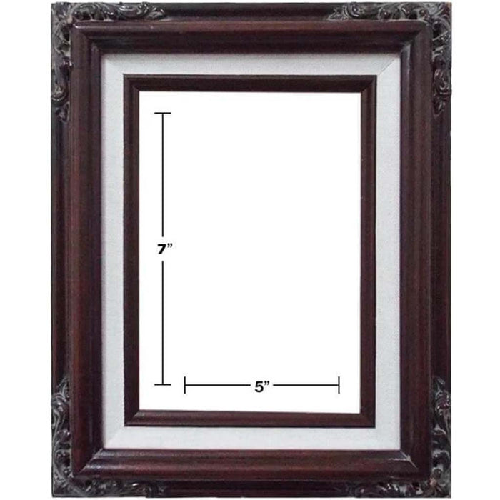 WALNUT W/OY PICTURE FRAMES 5in x 7in 