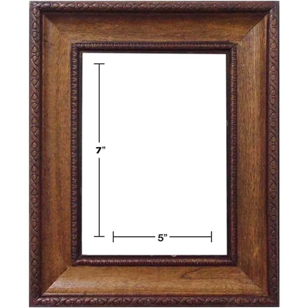 EMBOSSED WALNUT PICTURE FRAMES 5in x 7in 