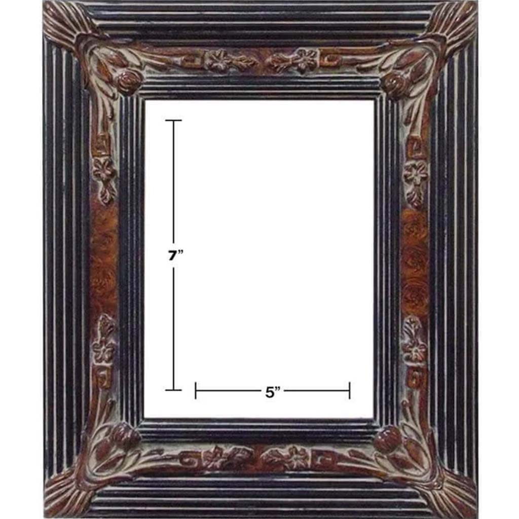 BURL/ BLACK PICTURE FRAMES 5in x 7in 