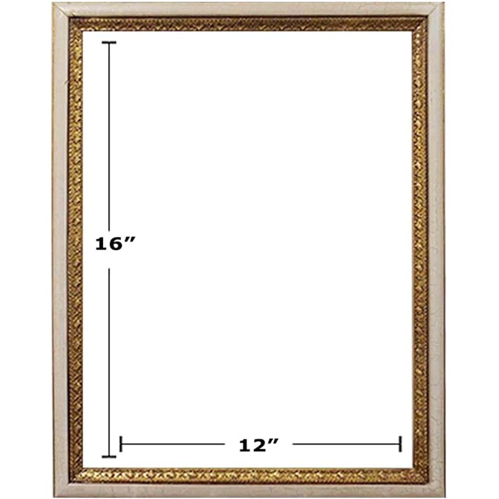 IVORY / GOLD CRACKLE PICTURE FRAMES12in x 16in 