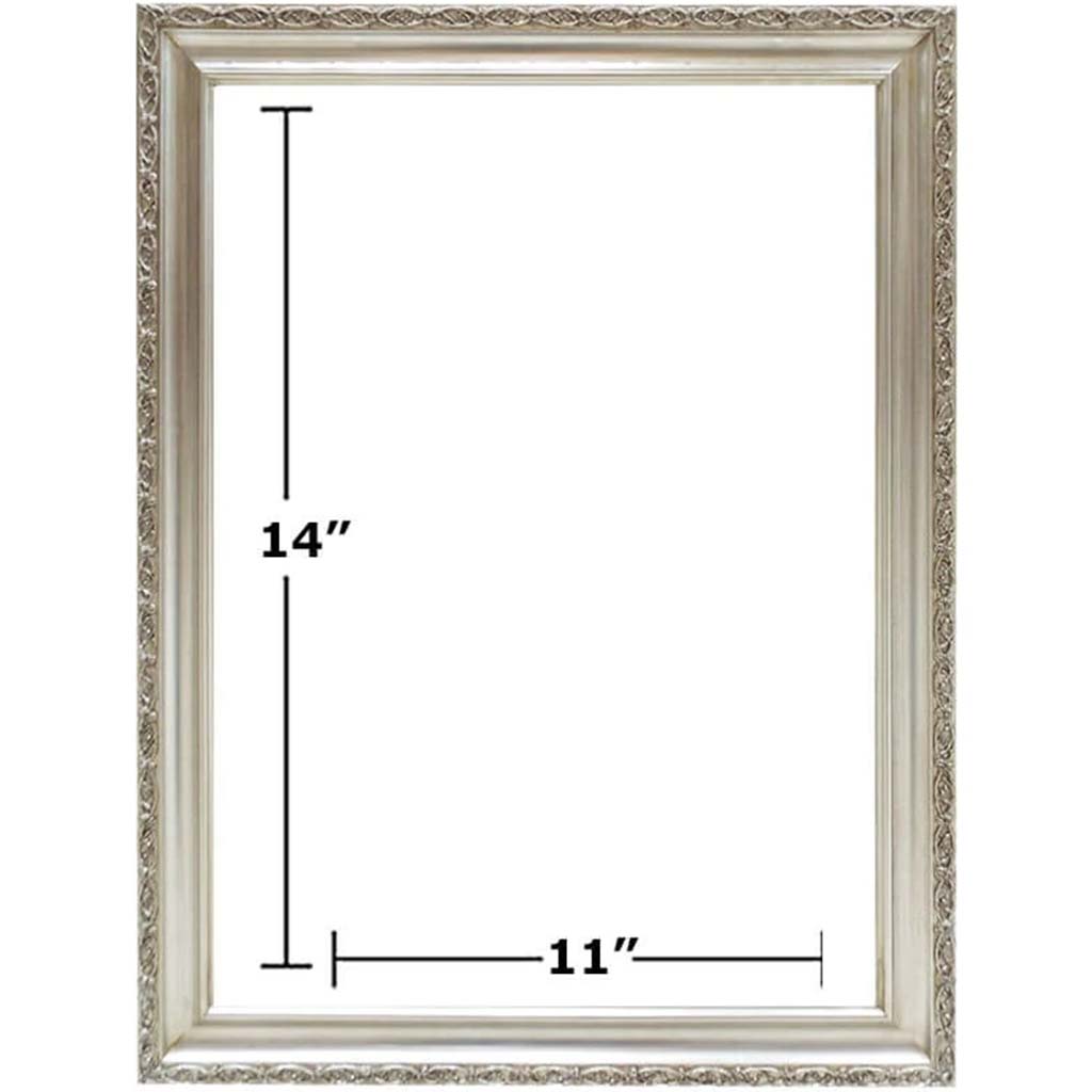 SILVER CLASSIC NO LINER PICTURE FRAMES 11in x 14in 