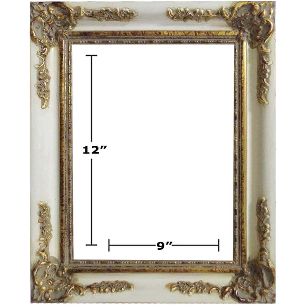 WHITE / GOLD PICTURE FRAMES 9in x 12in 