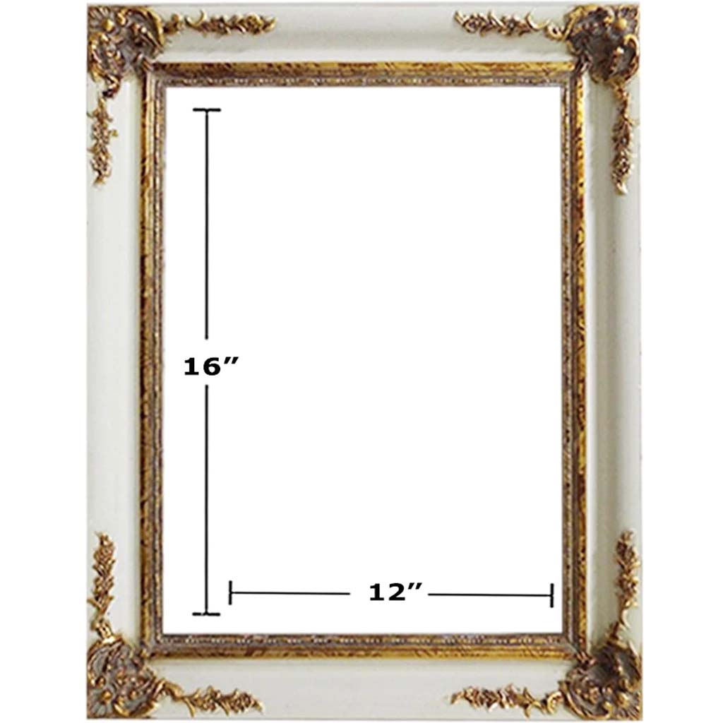 WHITE / GOLD COMP PICTURE FRAMES 12in x 16in 