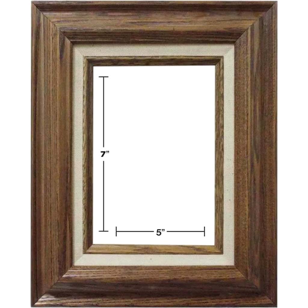 GOLDEN OAK W/LR PICTURE FRAMES 5in x 7in 