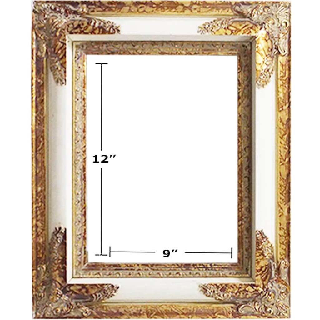 WHITE / GOLD PICTURE FRAMES 9in x 12in 