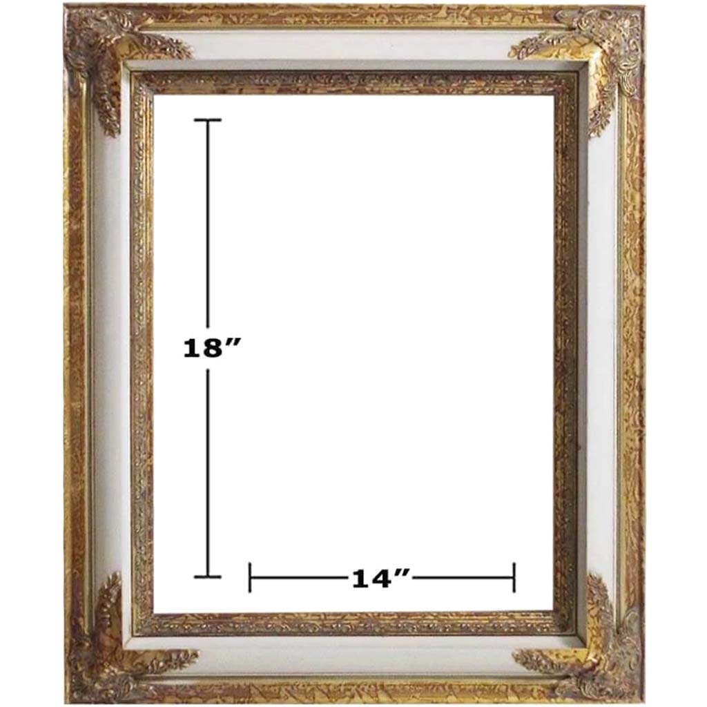 WHITE / GOLD PICTURE FRAMES 14in x 18in 