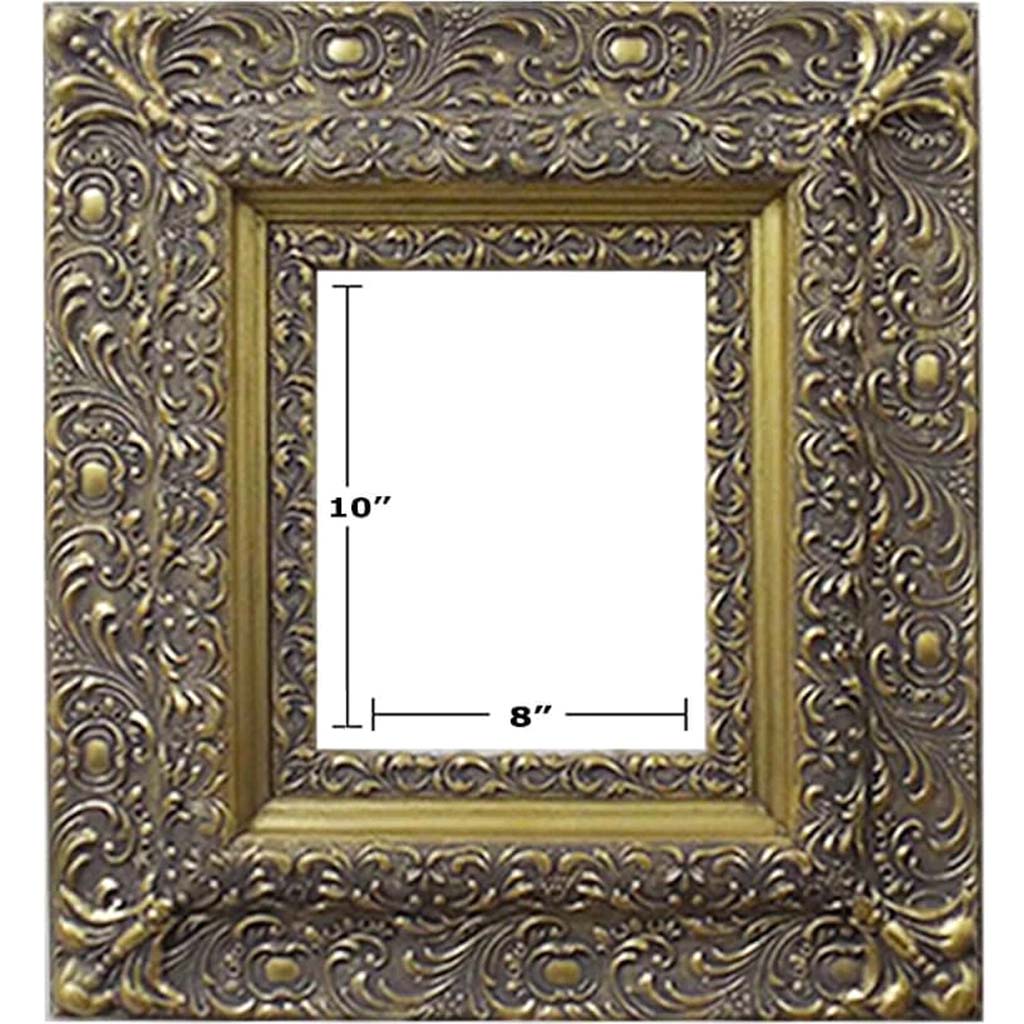 GOLD ANTIQUE PICTURE FRAMES 8in x 10in 