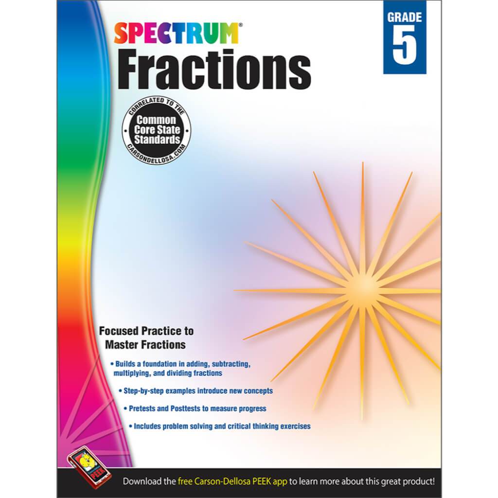 Spectrum Fractions Workbook Grade 5 