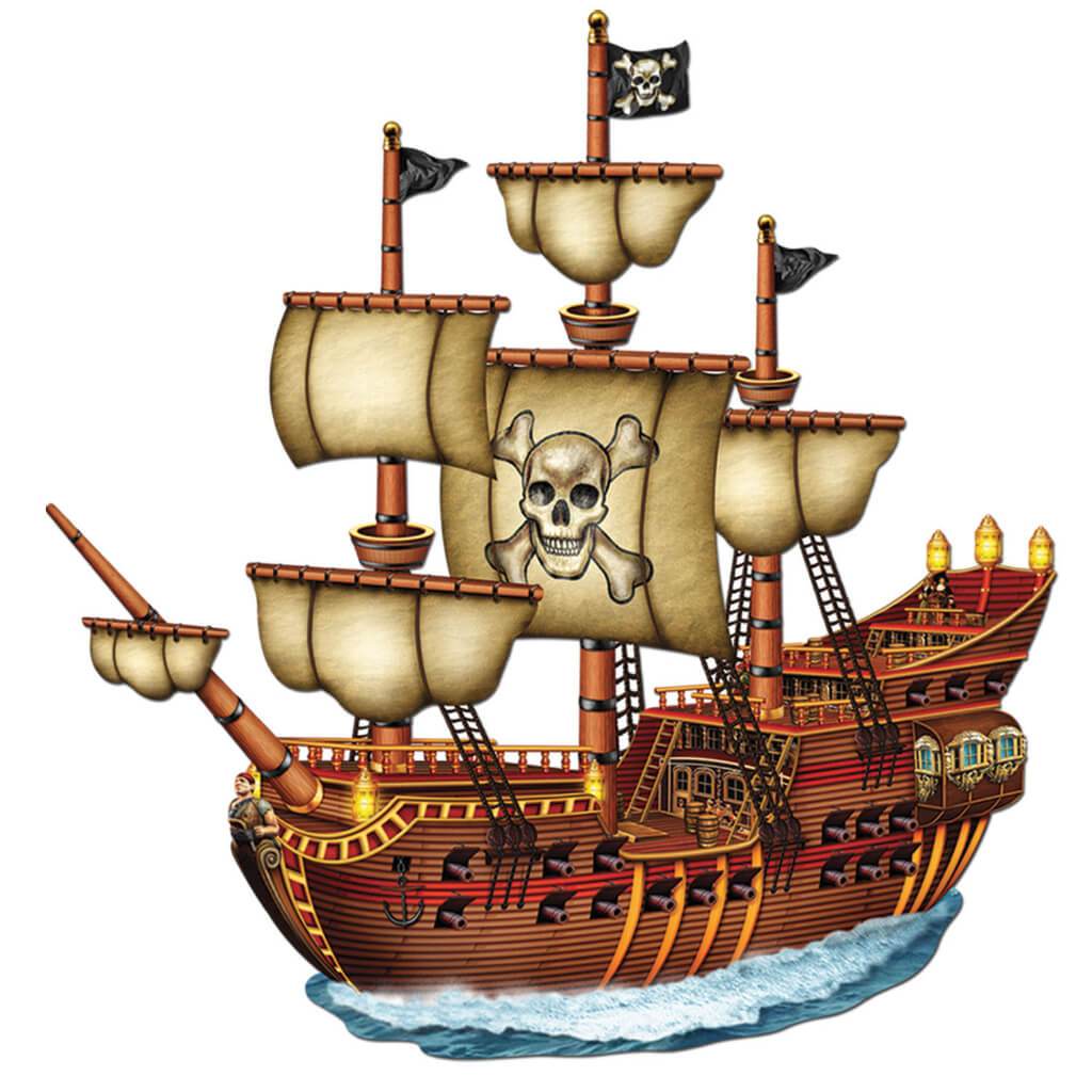 Jointed Pirate Ship 31in 