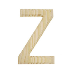 Unfinished Beveled Wood Letters & Numbers