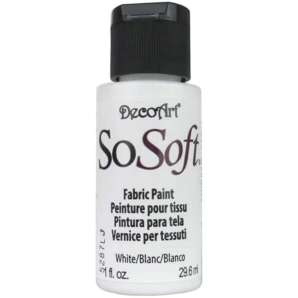 Sosoft Fabric Paint White 1oz