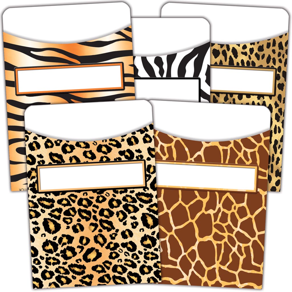 Animal Prints Library Pockets