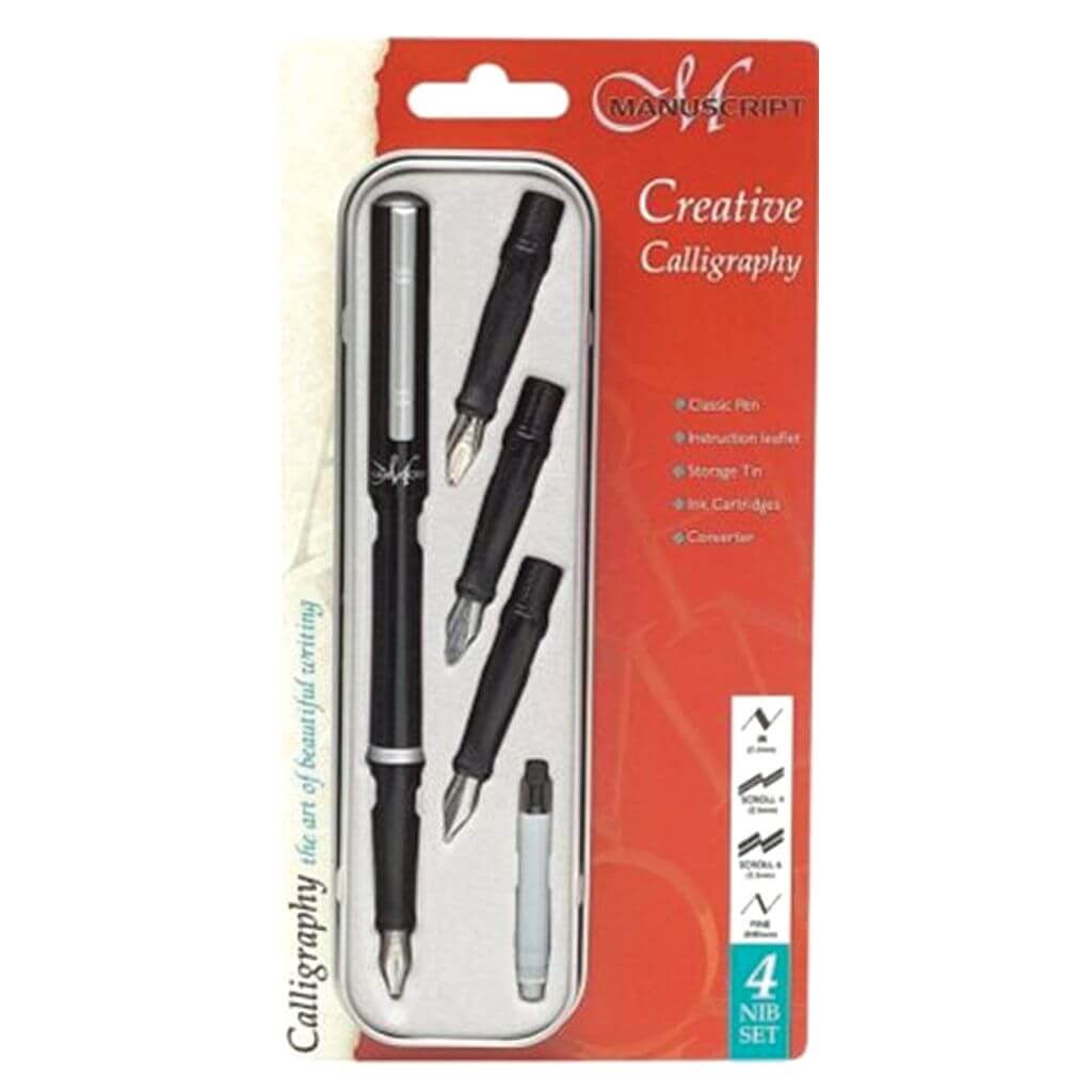 Manuscript Calligraphy Set in 4 NIB